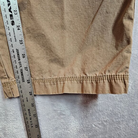Eddie Bauer Mens 36x30 Khaki Cargo Pants Cotton Relaxed Fit Multi Pockets - Picture 9 of 16